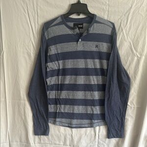 Hurley Blue and Gray Long Sleeve Tee